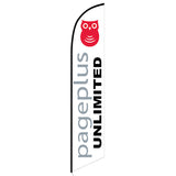15' Pageplus Wireless Feather Flag with personalized logo