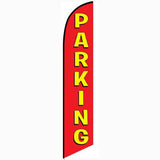 15' Parking Feather Flag with your custom brand