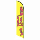 15' Pay Your Bills Here Feather Flag personalized with logo