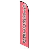 15' Piercing Feather Flag printed with custom graphics