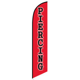 15' Piercing Feather Flag printed with custom graphics