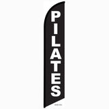 15' Pilates Feather Flag with custom printed graphics