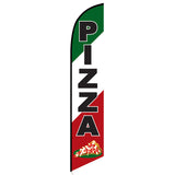 15' Pizza Feather Flag personalized with logo
