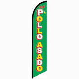 15' Pollo Asado Feather Flag printed in full color