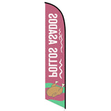 15' Pollos Asados Feather Flag custom printed with company logo