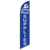 15' Pool Supplies Feather Flag with custom printed logo