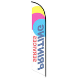 15' Printing Services Feather Flag with custom printed graphics