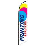 15' Printing Services Feather Flag with custom printed graphics
