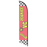15' Quality AC Service Feather Flag with custom printed logo