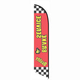 15' Quality Brake Service Two Feather Flag with personalized logo