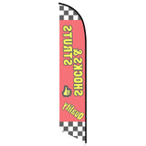 15' Quality Shocks Struts Feather Flag personalized with logo