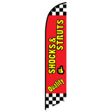 15' Quality Shocks Struts Feather Flag personalized with logo