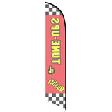 15' Quality Tune-Ups Feather Flag customized with your graphics