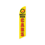 15' Quality Used Cars Feather Flag customized with your graphics