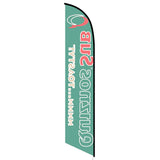 15' Quiznos Feather Flag personalized with logo