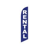 15' Rental Feather Flag custom printed with company logo