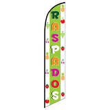 15' Raspados Feather Flag with personalized logo