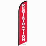 15' Registration Feather Flag with custom printed graphics