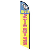 15' Remote Starter Yellow Blue Banner Flag printed to your specs