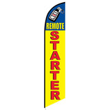 15' Remote Starter Yellow Blue Banner Flag printed to your specs