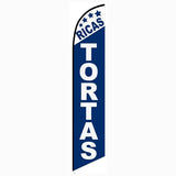 15' Ricas Tortas Feather Flag with custom printed logo