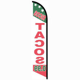 15' Ricos Tacos 99 Cents Feather Flag with custom printed graphics