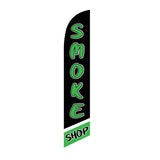 15' Smoke Shop Banner Flag (Black And Green) printed in full color