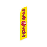 15' Stop Sale Save Feather Flag printed to your specs