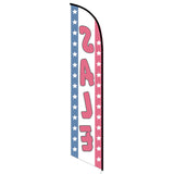 15' Sale (Patriotic) Feather Flag customized with your graphics