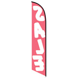 15' Sale (Red And White) Feather Flag custom printed with company logo