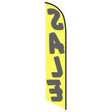15' Sale (Yellow And Black) Feather Flag with your custom branding