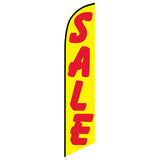 15' Sale (Yellow And Red) Feather Flag printed with custom graphics