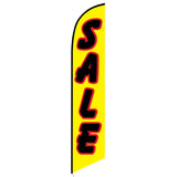 15' Sale (Yellow Black Red) Feather Flag with custom printed graphics