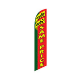 15' Credit Cash Same Price Feather Flag personalized with logo