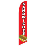 15' Sandwiches Feather Flag printed to your specs