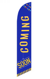 15' Coming Soon Feather Flag with custom printed graphics
