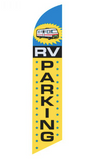 15' RV Parking Feather Flag personalized with logo