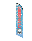 15' Lavanderia Feather Flag Banner Swooper with your custom branding