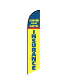 15' Home And Auto Insurance Feather Flag with personalized logo
