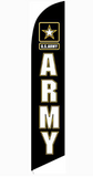15' Army Feather Flag with custom printed logo