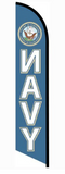 15' Navy Feather Flag with personalized logo