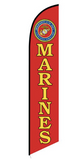 15' Marines Feather Flag personalized with logo