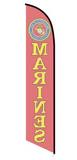 15' Marines Feather Flag personalized with logo