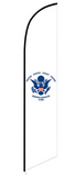 15' Coast Guard Feather Flag customized with your graphics