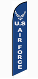 15' Air Force Feather Flag custom printed with company logo