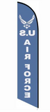15' Air Force Feather Flag custom printed with company logo