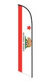 15' California State Feather Flag with custom printed graphics