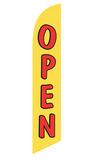 15' Open (Yellow And Red) Feather Flag customized with your graphics