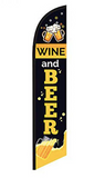 15' Wine And Beer Feather Flag custom printed with comapany logo