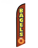 15' Bagels Feather Flag printed in full color